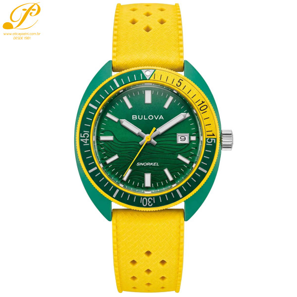 Relógio BULOVA Snorkel Edição Especial 98F470 Brasil