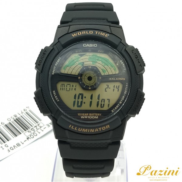 Relógio CASIO World Time AE-1100W-1BVDF
