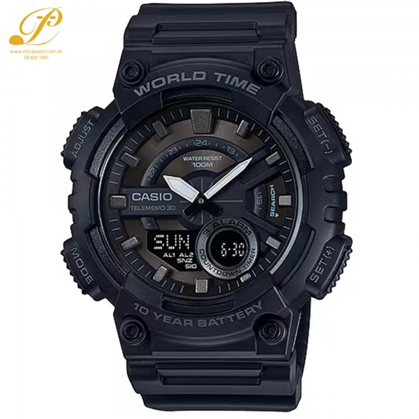 Relógio CASIO Telememo AEQ-110W-1BVDF
