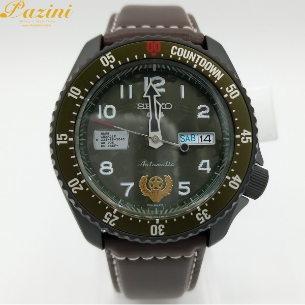 Relogio Seiko 5 Sports Automático Street Fighter Guile Edition Limited SRPF21K1 E1NX