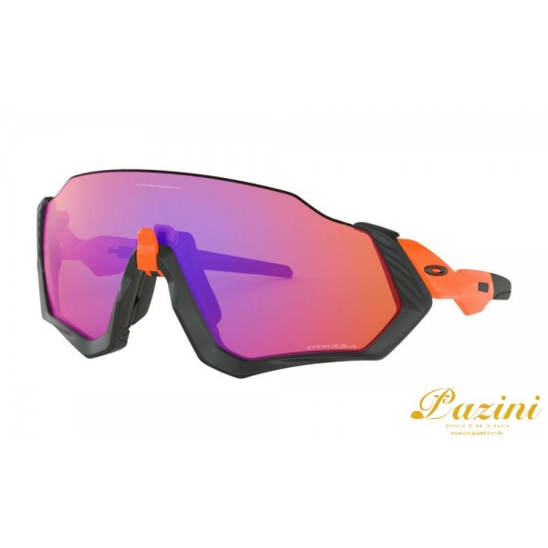 Óculos de Sol Oakley Flight Jacket™ Matte Black/Neon Orange Prizm Trail